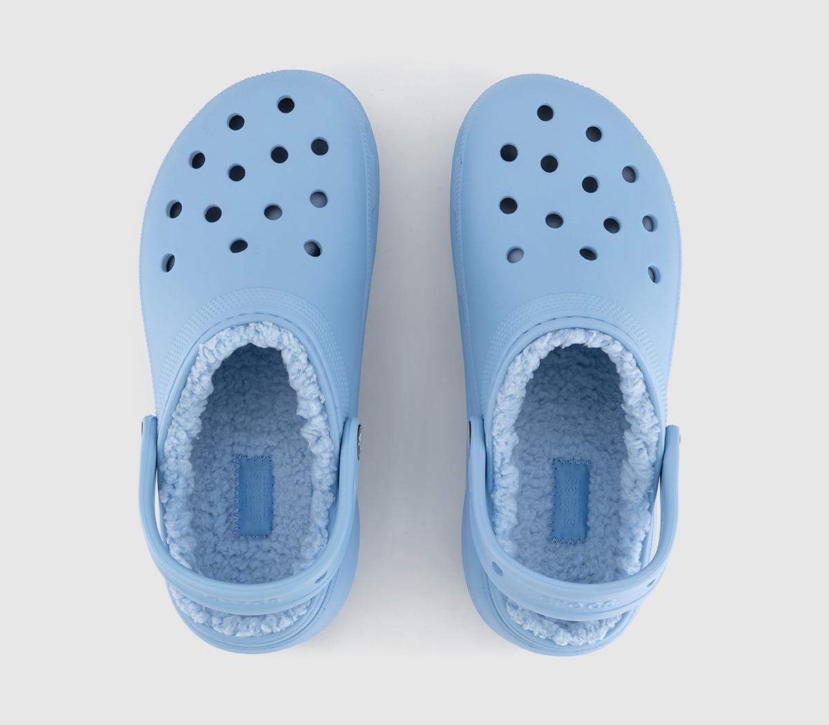 Crocs Classic Platform Lined Clogs Blue Calcite - Classic Lined Crocs