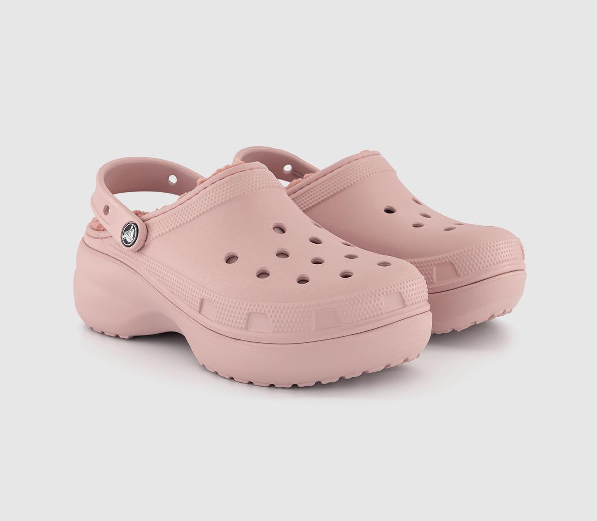 Crocs Womens Classic Platform Lined Clogs Pink Clay, 5