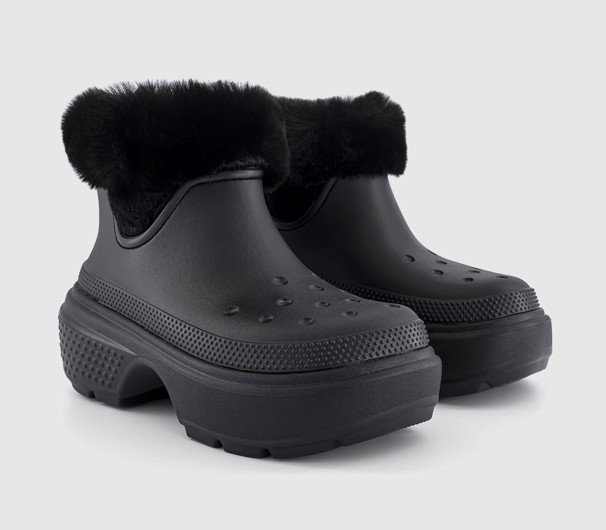 Crocs Womens Stomp Lined Boots Black, 7
