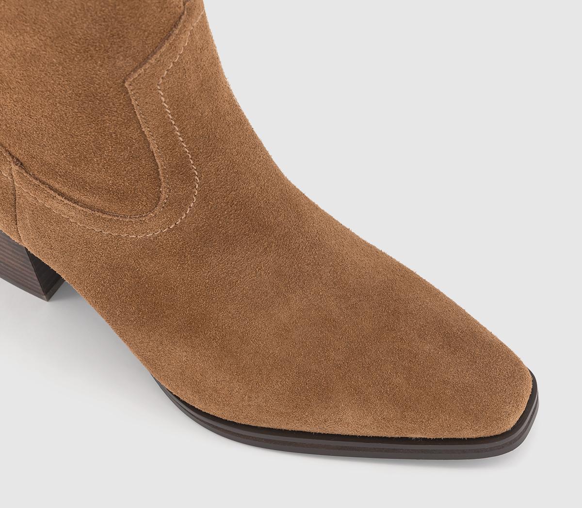 OFFICEAnika Western Ankle BootsTan Suede