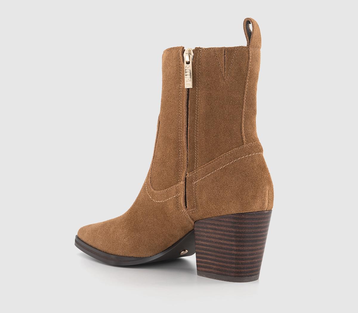 OFFICEAnika Western Ankle BootsTan Suede