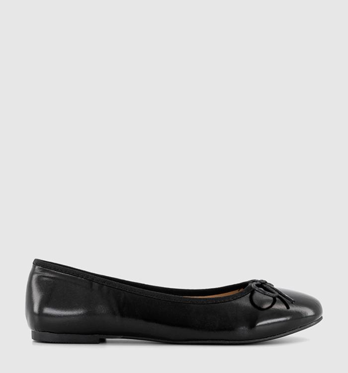 French Sole Amelie Ballet Shoes Black Leather