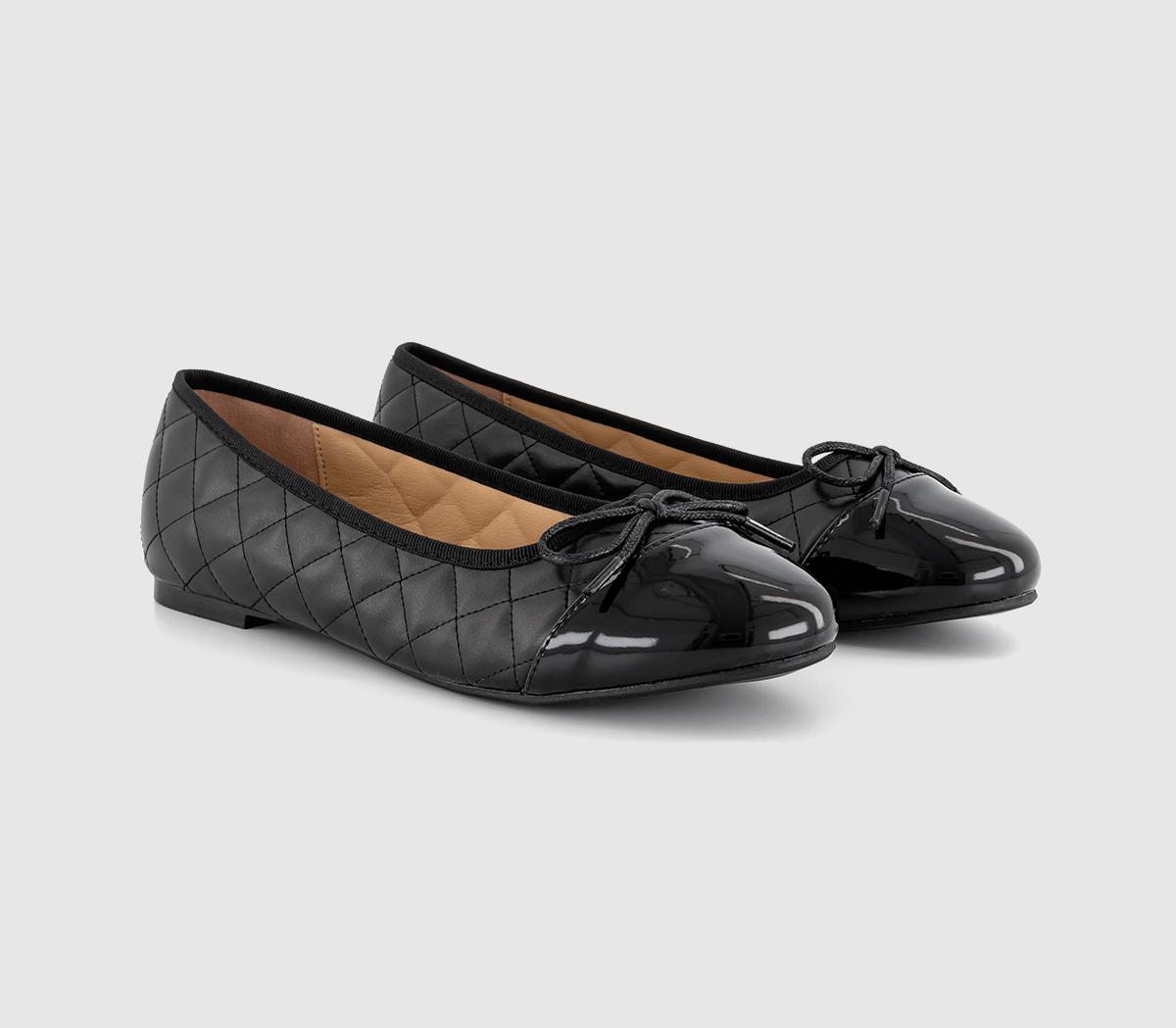French SoleAmelie Ballet ShoesBlack Quilted