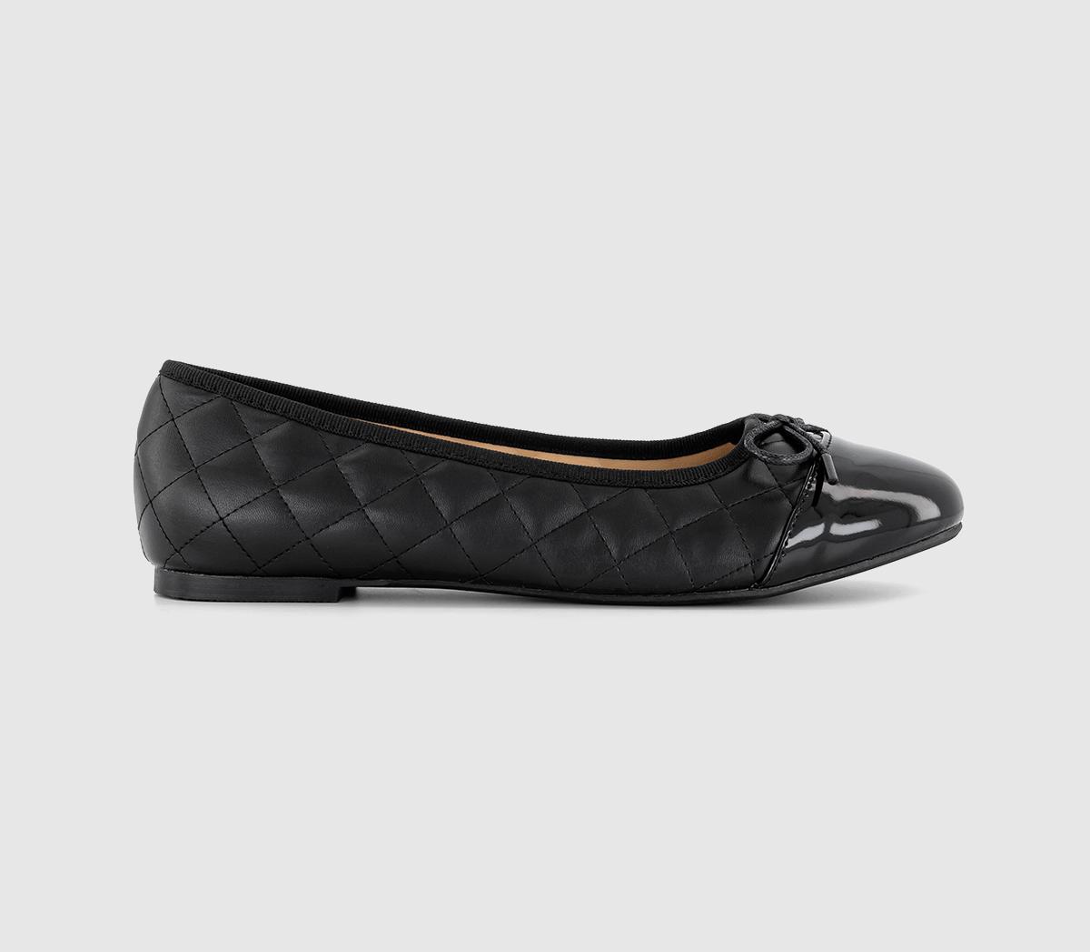 French SoleAmelie Ballet ShoesBlack Quilted
