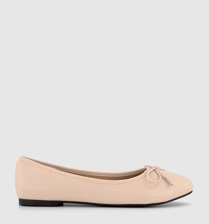 French Sole Amelie Ballet Shoes Beige Leather