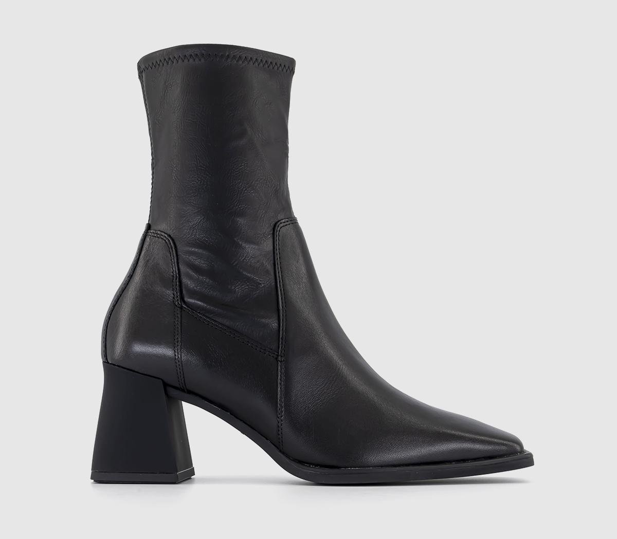 Stretch black ankle clearance boots