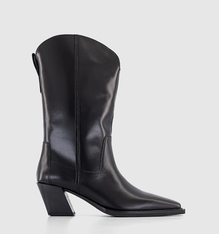 Vagabond Shoemakers Alina Cowboy Western Boots Black