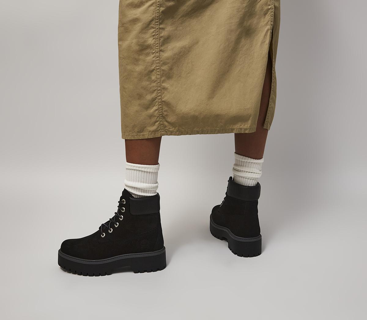 TimberlandStone Street 6 Inch Platform BootsBlack Nubuck