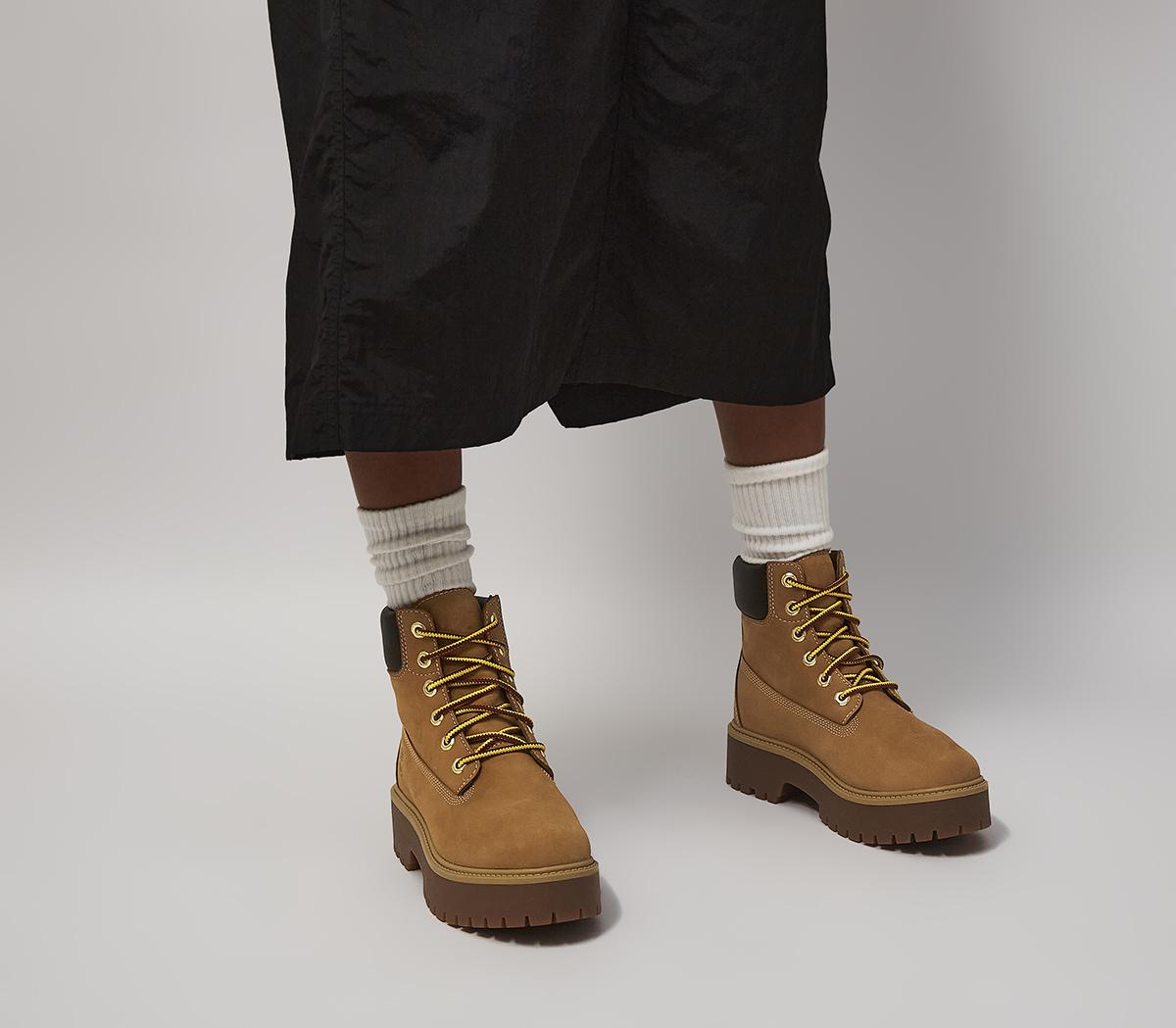 Timberland Stone Street 6 Inch Platform Boots Timberland Stone Street 6 Inch Platform Boots Wheat Nubuck