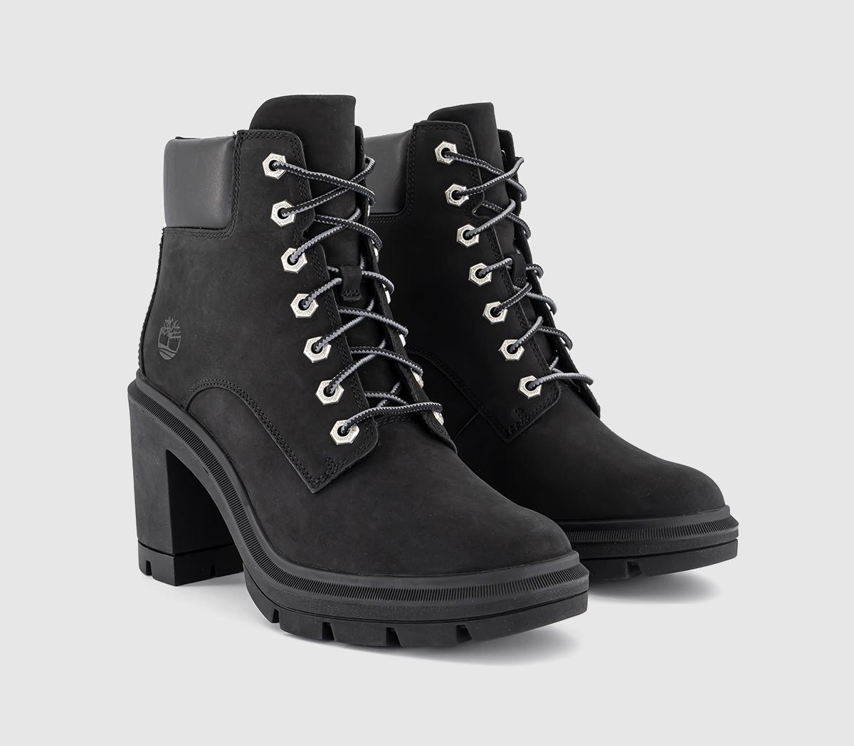 Timberland Allington Heights Boots Black Nubuck - Women's Boots