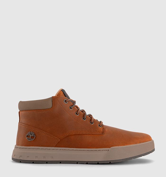 Timberland Maple Grove Chukka Boots Medium Orange Full Grain