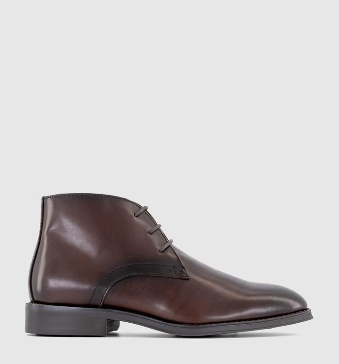 OFFICE Banbury Chukka Boots Brown Leather