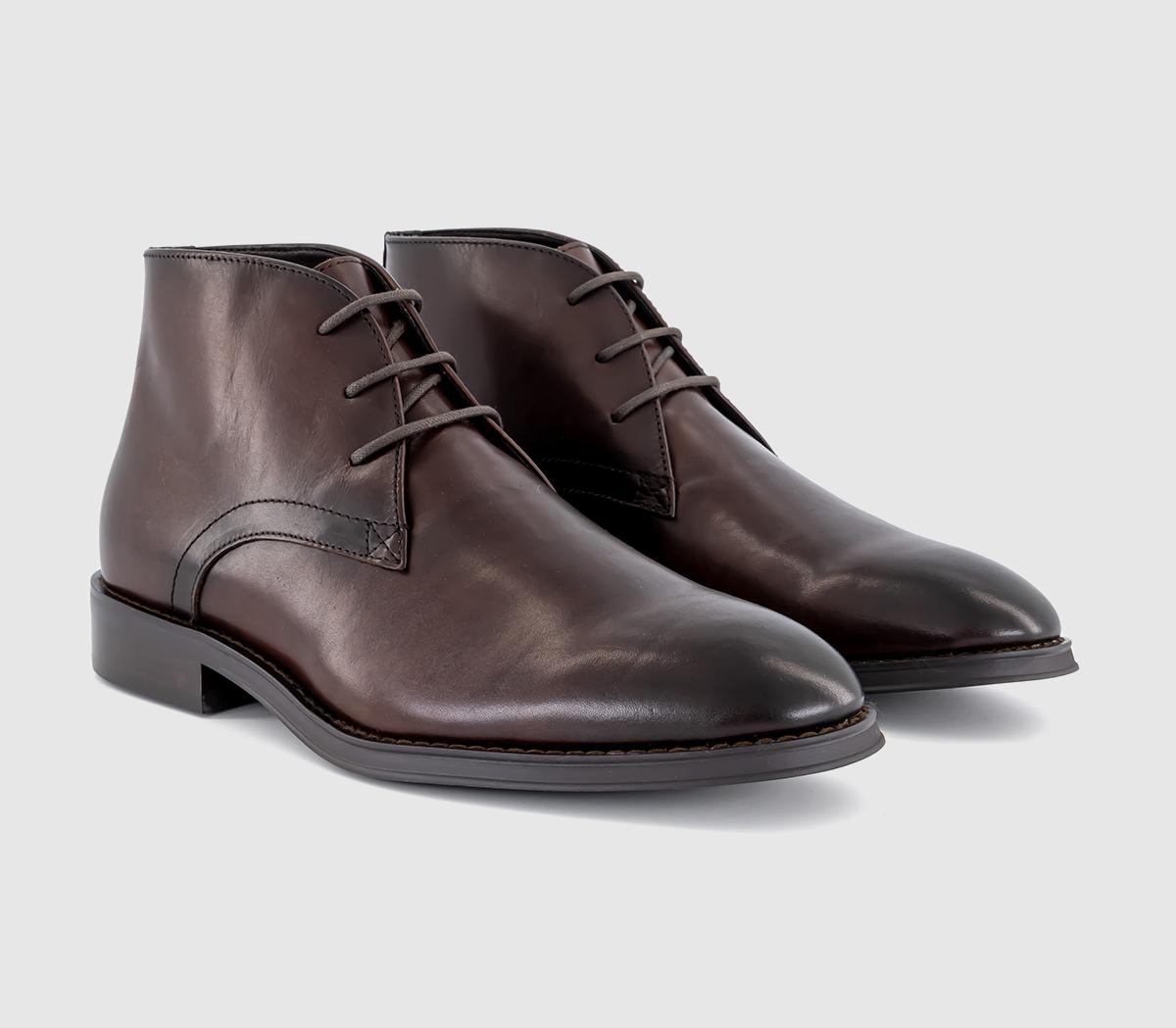 OFFICE Banbury Chukka Boots Brown Leather - Men’s Boots