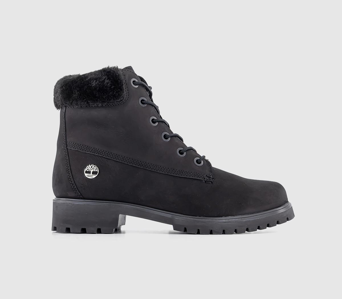Timberland Lyonsdale Shearling Boots Black - Women's Ankle Boots
