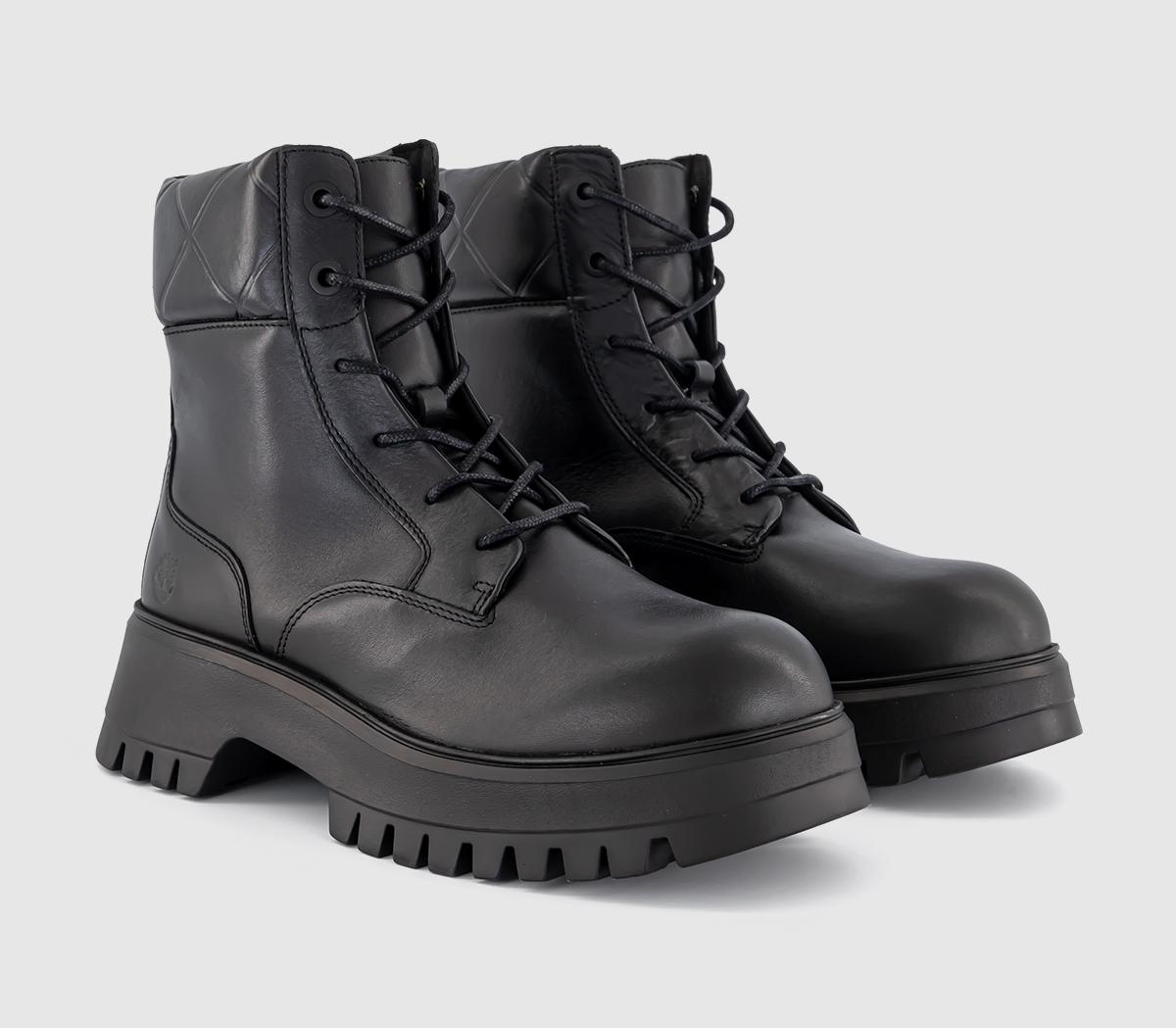Timberland Tn Lace Up Boots Black Rizu Liso - Exclusive to OFFICE