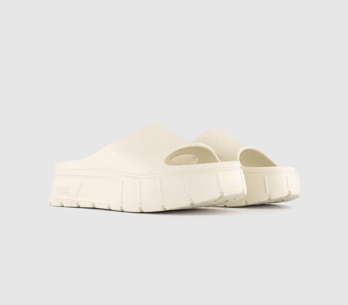 Puma Mayze Stack Injex Slides Frosted Ivory Natural, 4