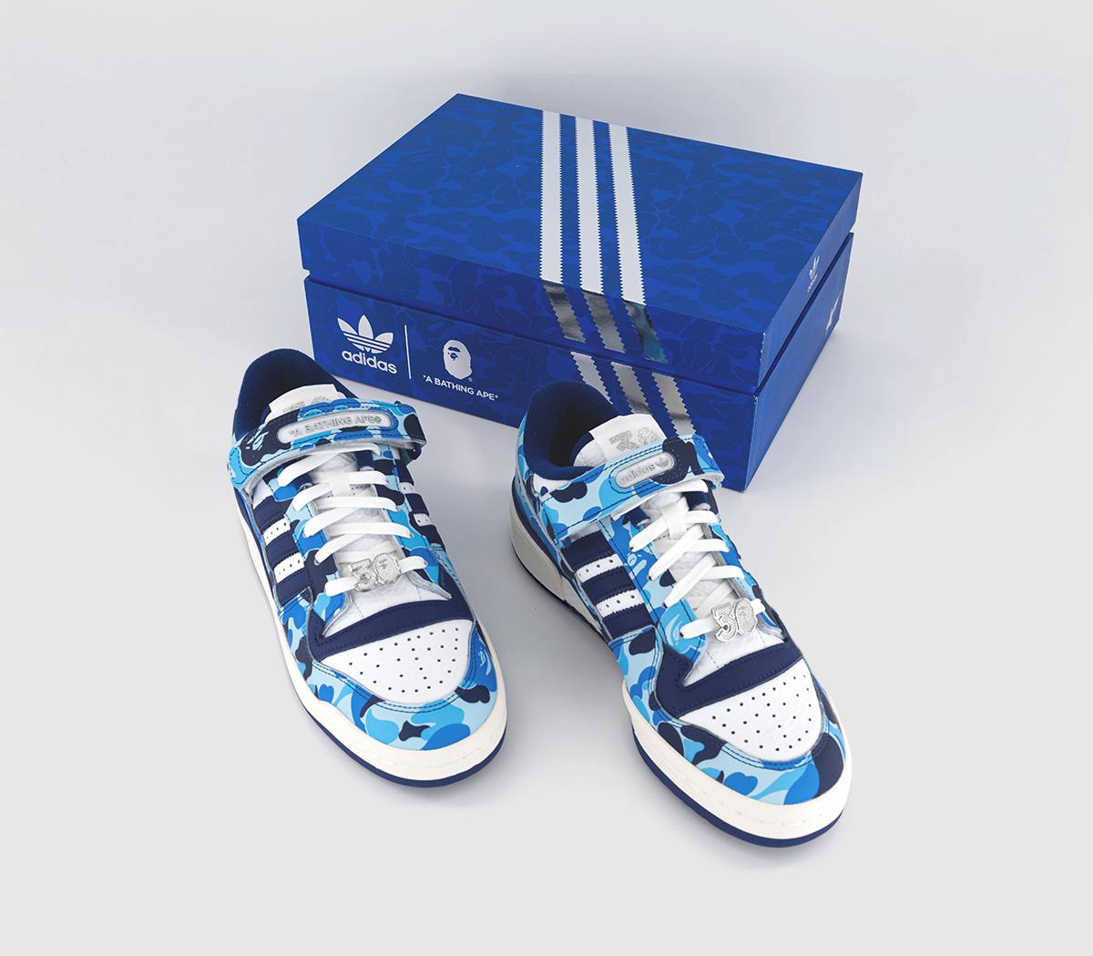 adidasForum 84 Bape Low TrainersBlue Camo