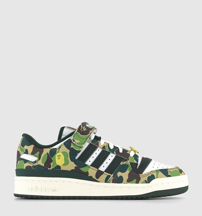 adidas Forum 84 Bape Low Trainers Green Camo - Unisex Sports