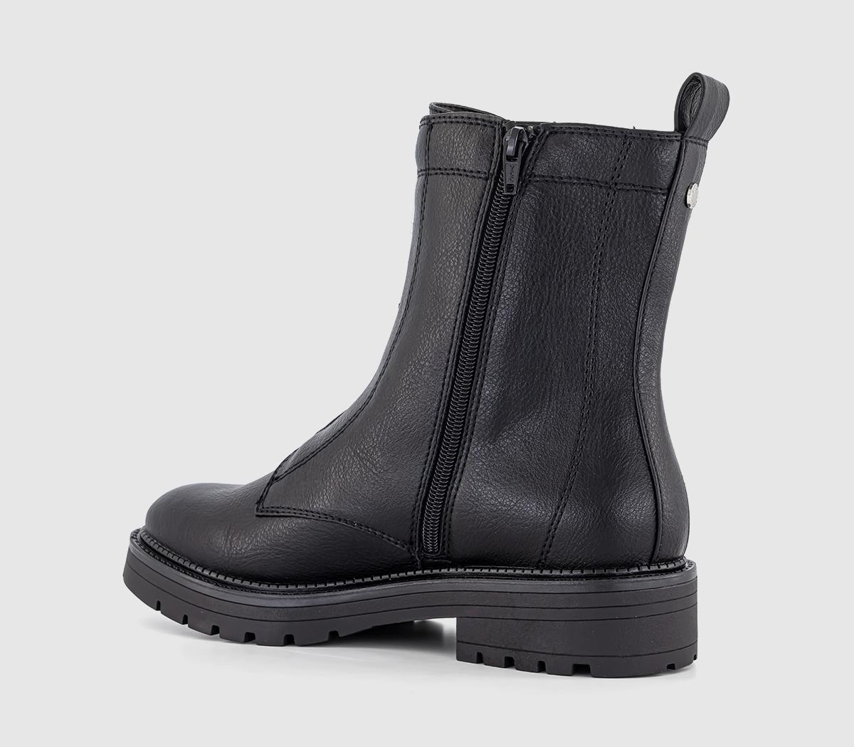 OFFICE Agenda Zip Front Cleated Boots OFFICE Agenda Zip Front Cleated Boots Black