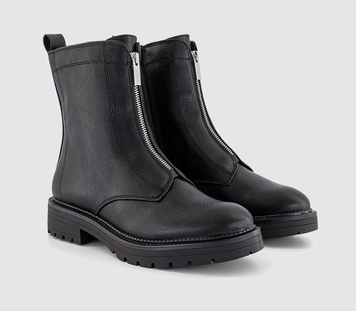 OFFICEAgenda Zip Front Cleated BootsBlack