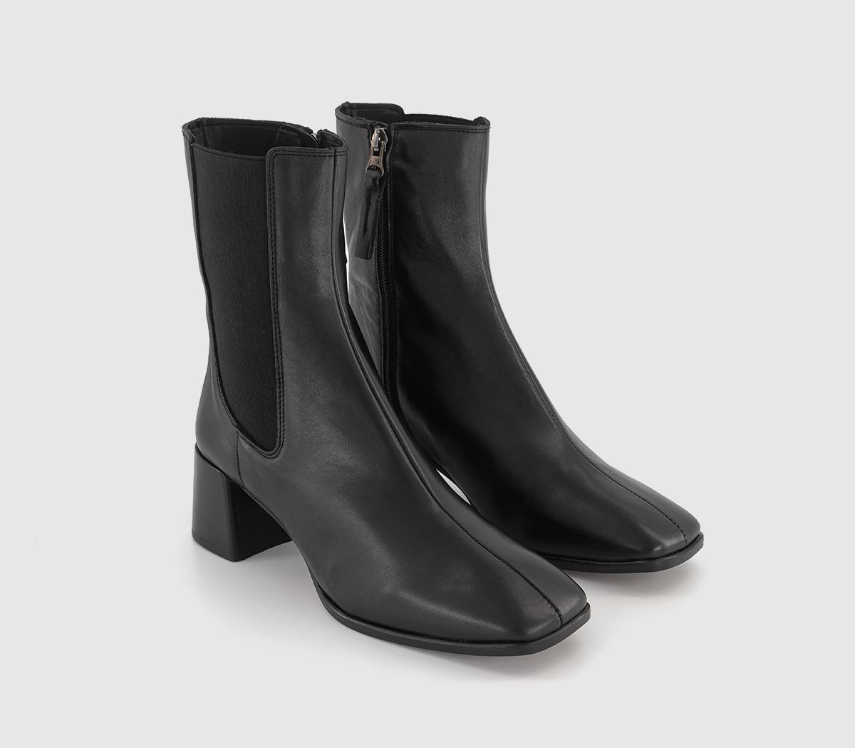 OFFICEAlissa Heeled Chelsea BootsBlack Leather