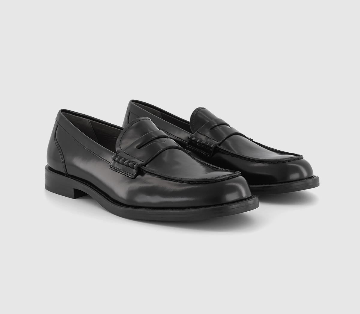 Vagabond Womens Naima Loafers Black Polished Leather, 8