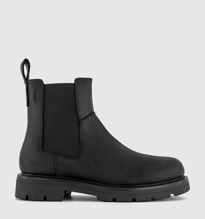 Vagabond Shoemakers Cameron Chelsea Boots Black Oily Nubuck