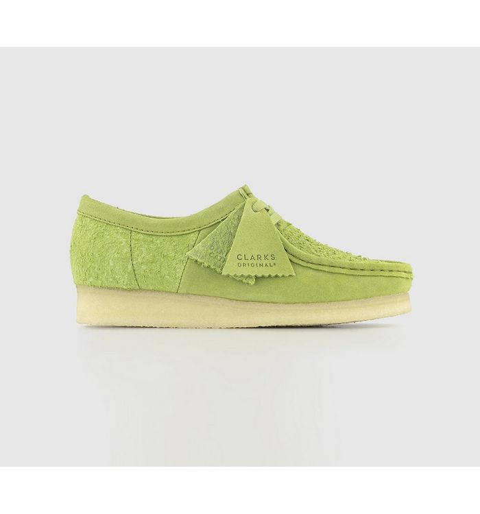 clarks originals danielle cathari wallabee shoes pale green suede,green,pink