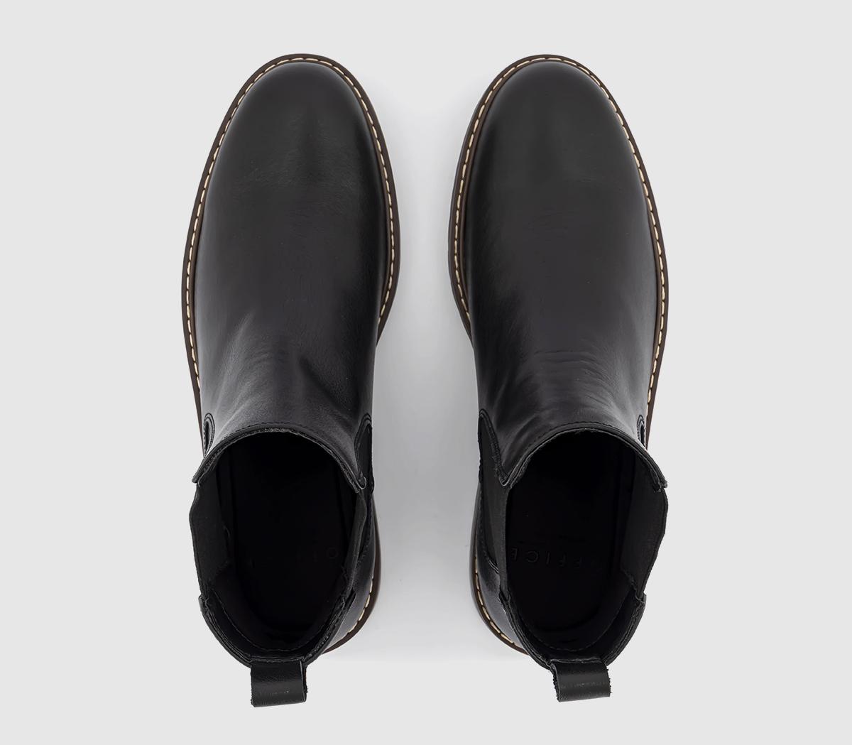OFFICEBurford Cleated Chelsea BootsBlack Leather