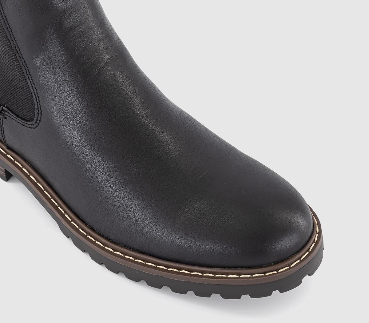 OFFICEBurford Cleated Chelsea BootsBlack Leather