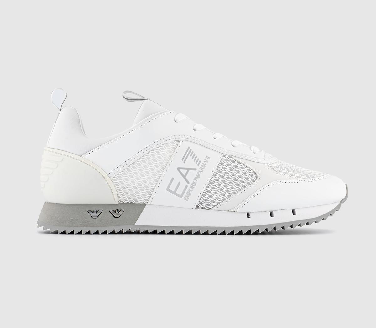 EA7 Emporio Armani Black & White White Silver - Men's Trainers