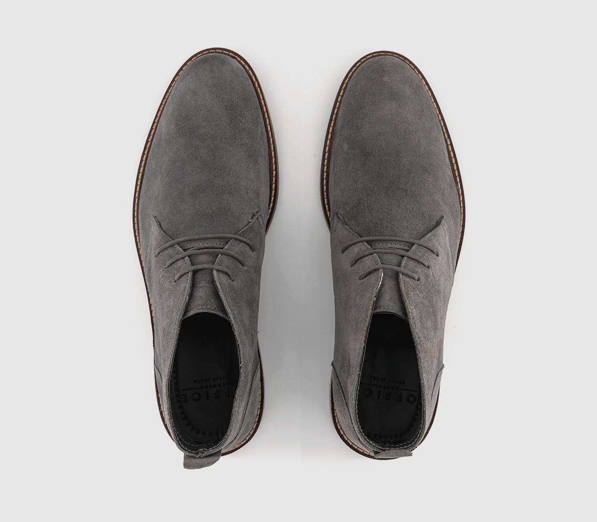 OFFICE Chukka Boots Grey Suede Men’s Boots