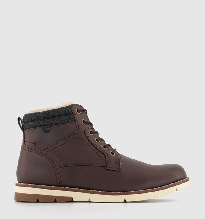 OFFICE Bradwell Borg Lined Hybrid Boots Brown
