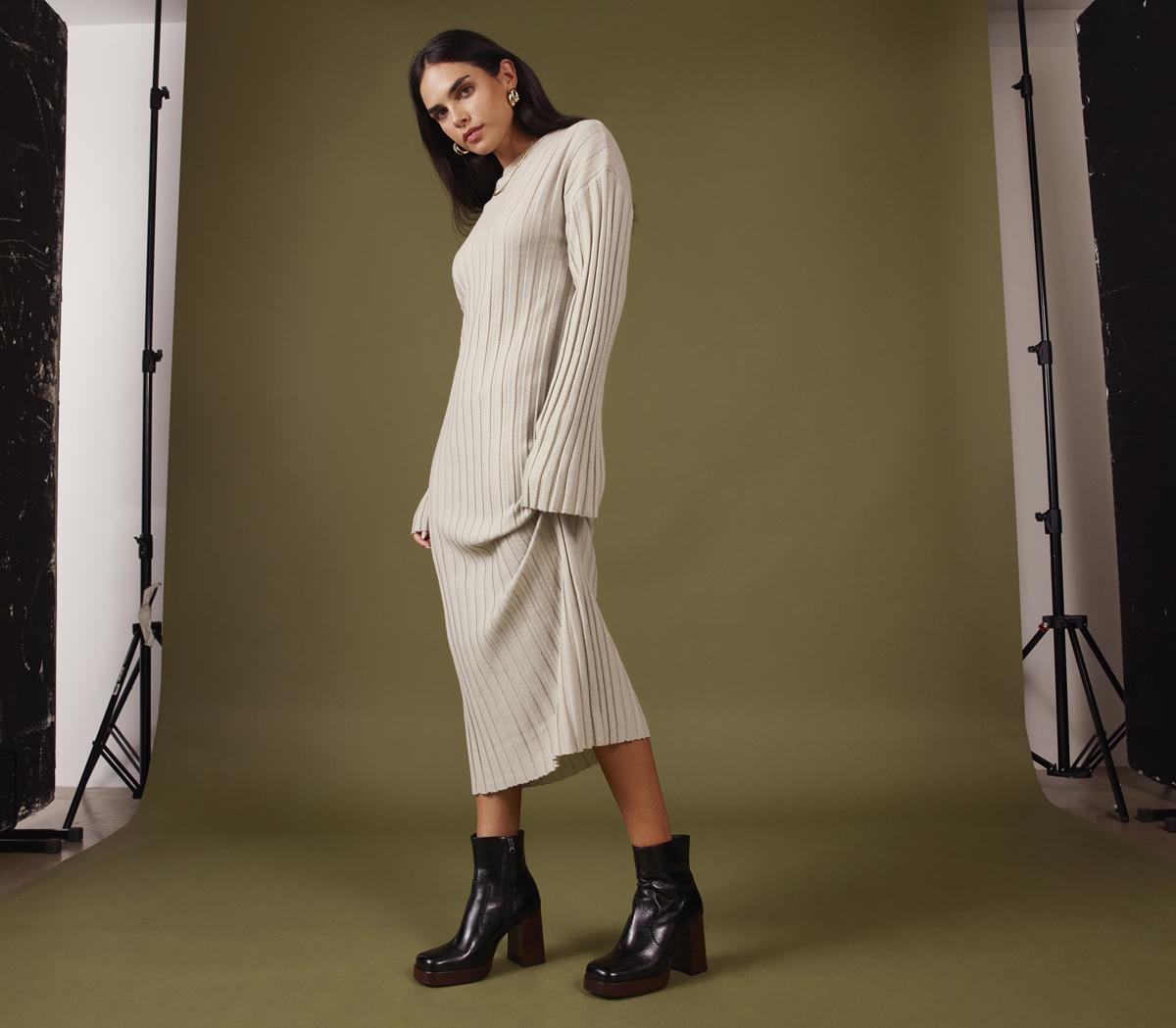 OFFICEArlo Heeled Platform BootsBlack Leather
