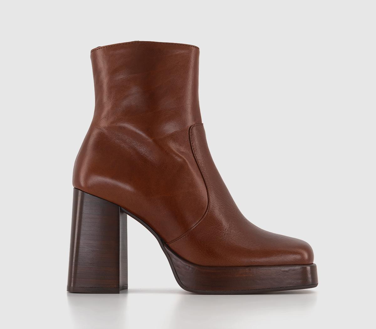 Brown heeled boots uk sale