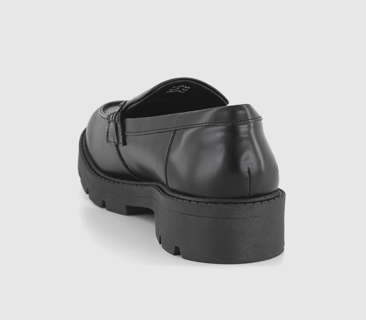 Kickers Kori Charm Loafers Black Leather - School Shoes and Accessories