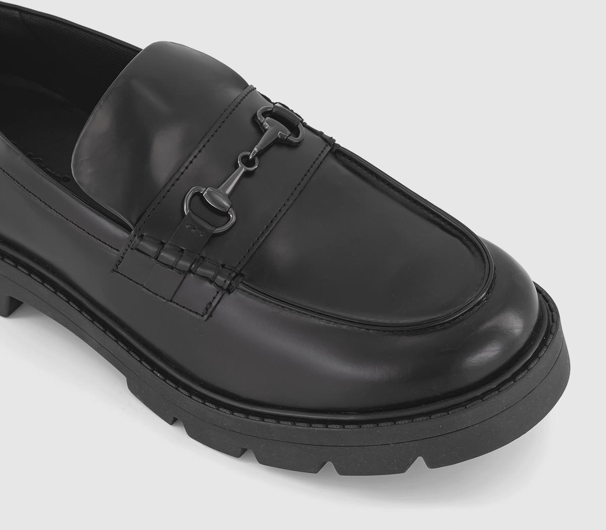 Kickers Kori Charm Loafers Black Leather - School Shoes and Accessories