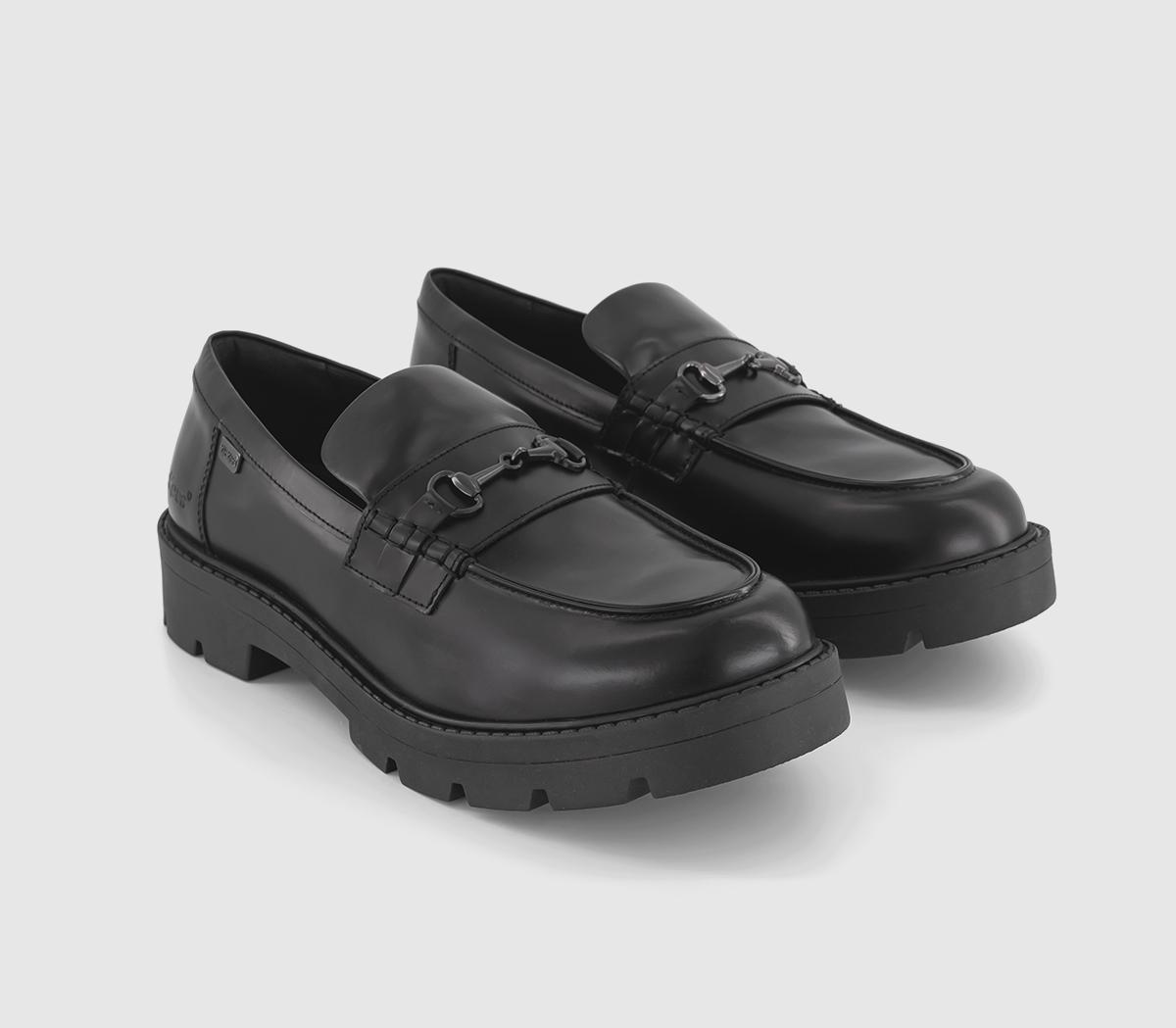 Kickers Kori Charm Loafers Black Leather - School Shoes and Accessories