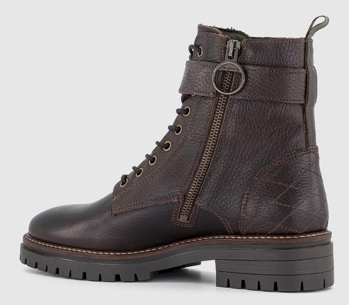 BarbourHeidi Lace Up BootsDark Brown