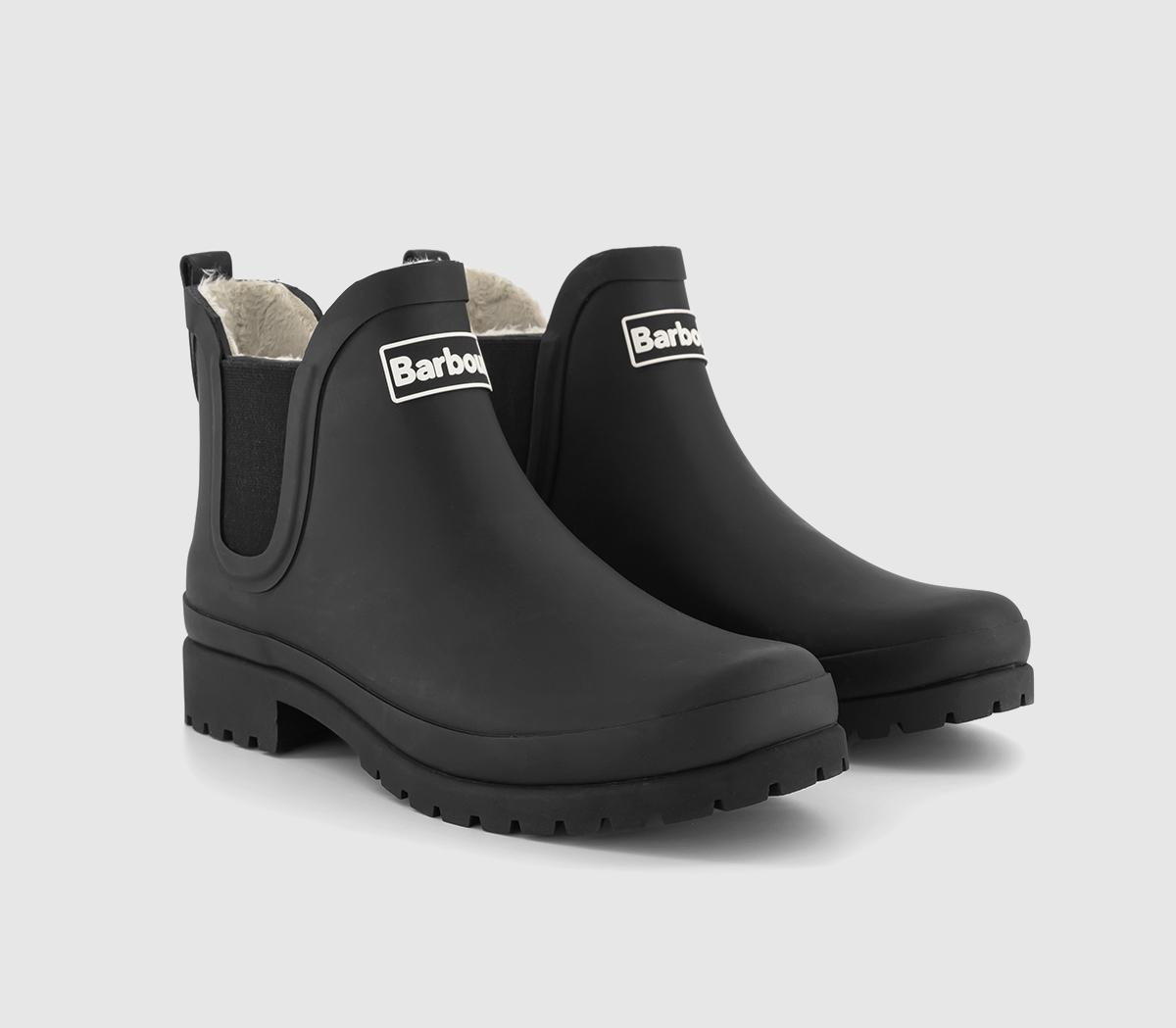 BarbourAubrey Fur Lined Welly Boots BarbourAubrey Fur Lined Welly Boots Black
