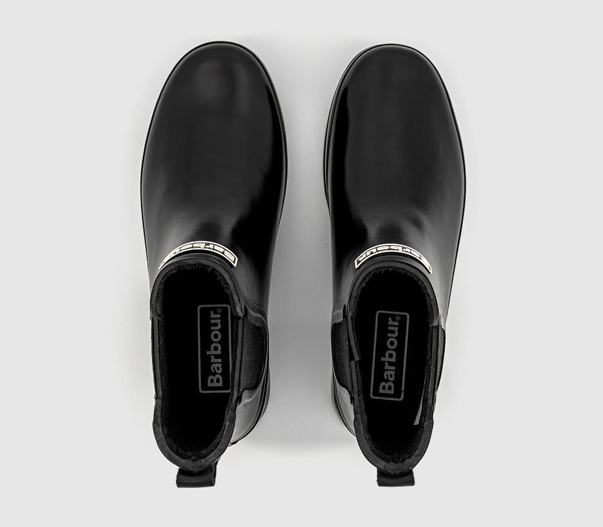 BarbourAubrey Fur Lined Welly BootsBlack Gloss