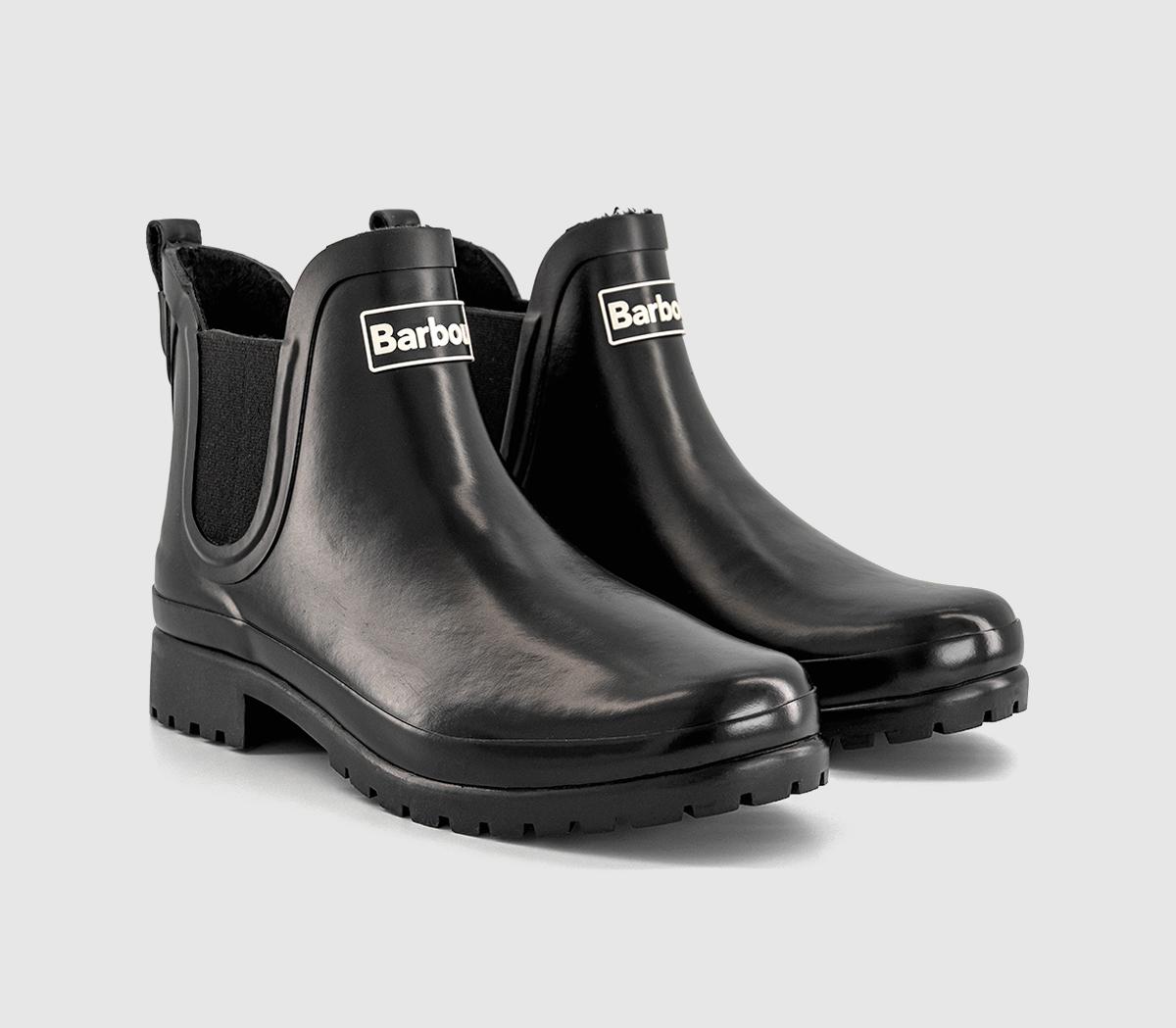 BarbourAubrey Fur Lined Welly BootsBlack Gloss