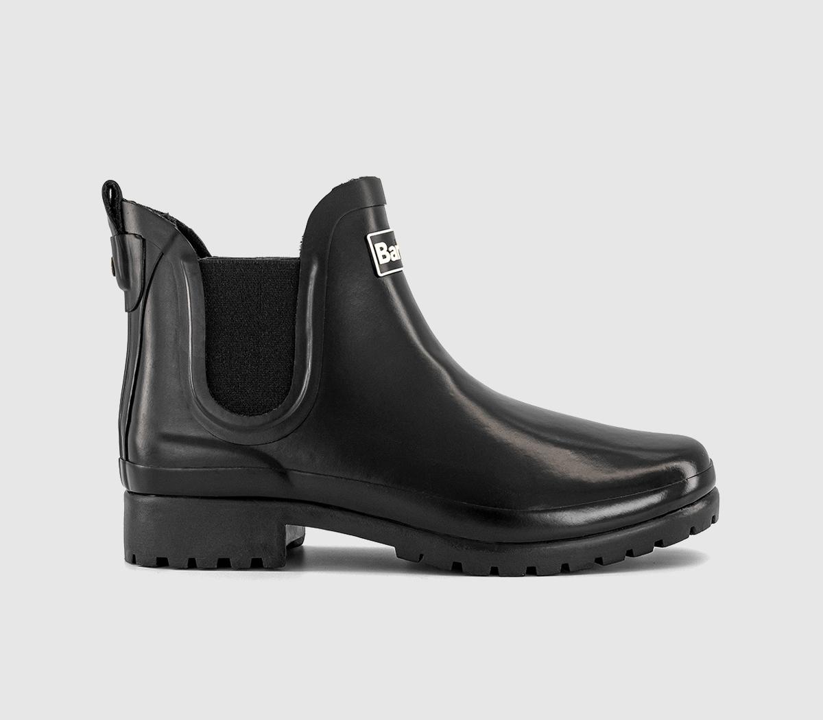 BarbourAubrey Fur Lined Welly BootsBlack Gloss