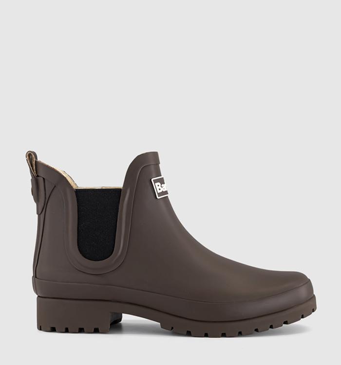 Barbour Aubrey Welly Boots Brown