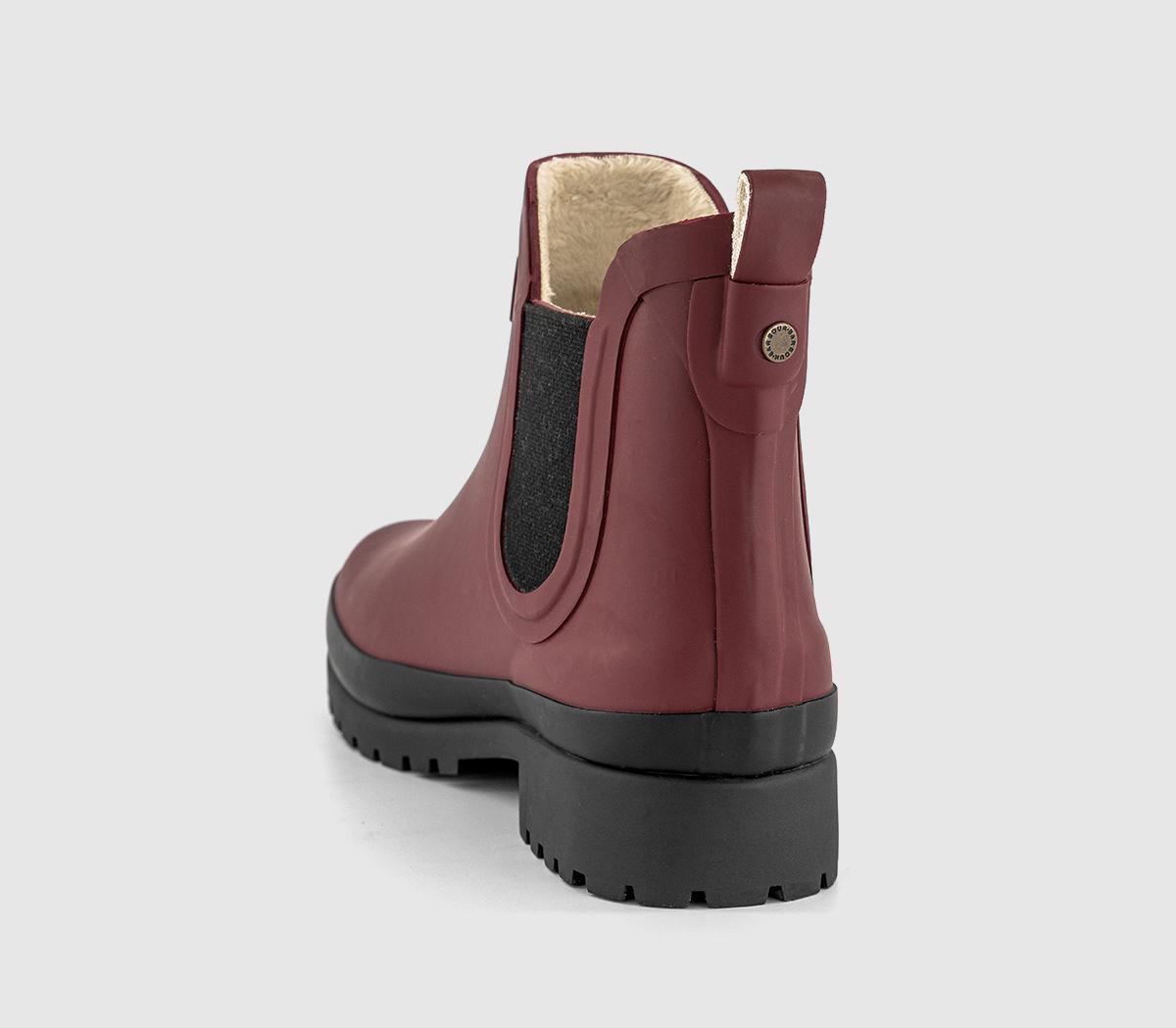 BarbourAubrey Fur Lined Welly BootsBurgundy