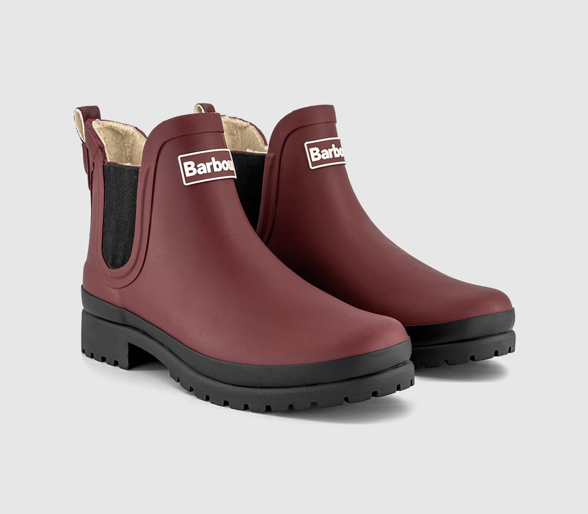 BarbourAubrey Fur Lined Welly BootsBurgundy