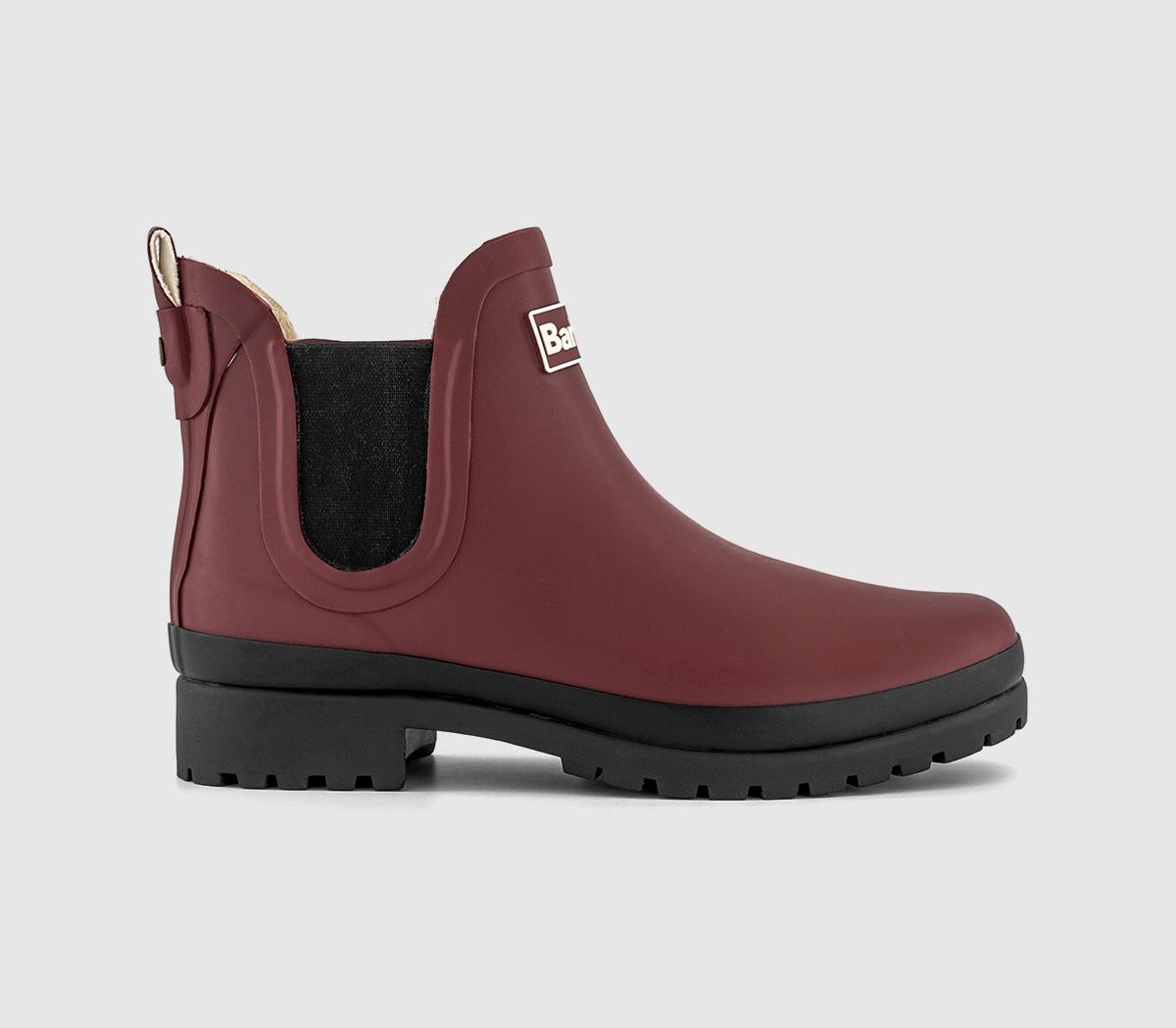 BarbourAubrey Fur Lined Welly BootsBurgundy