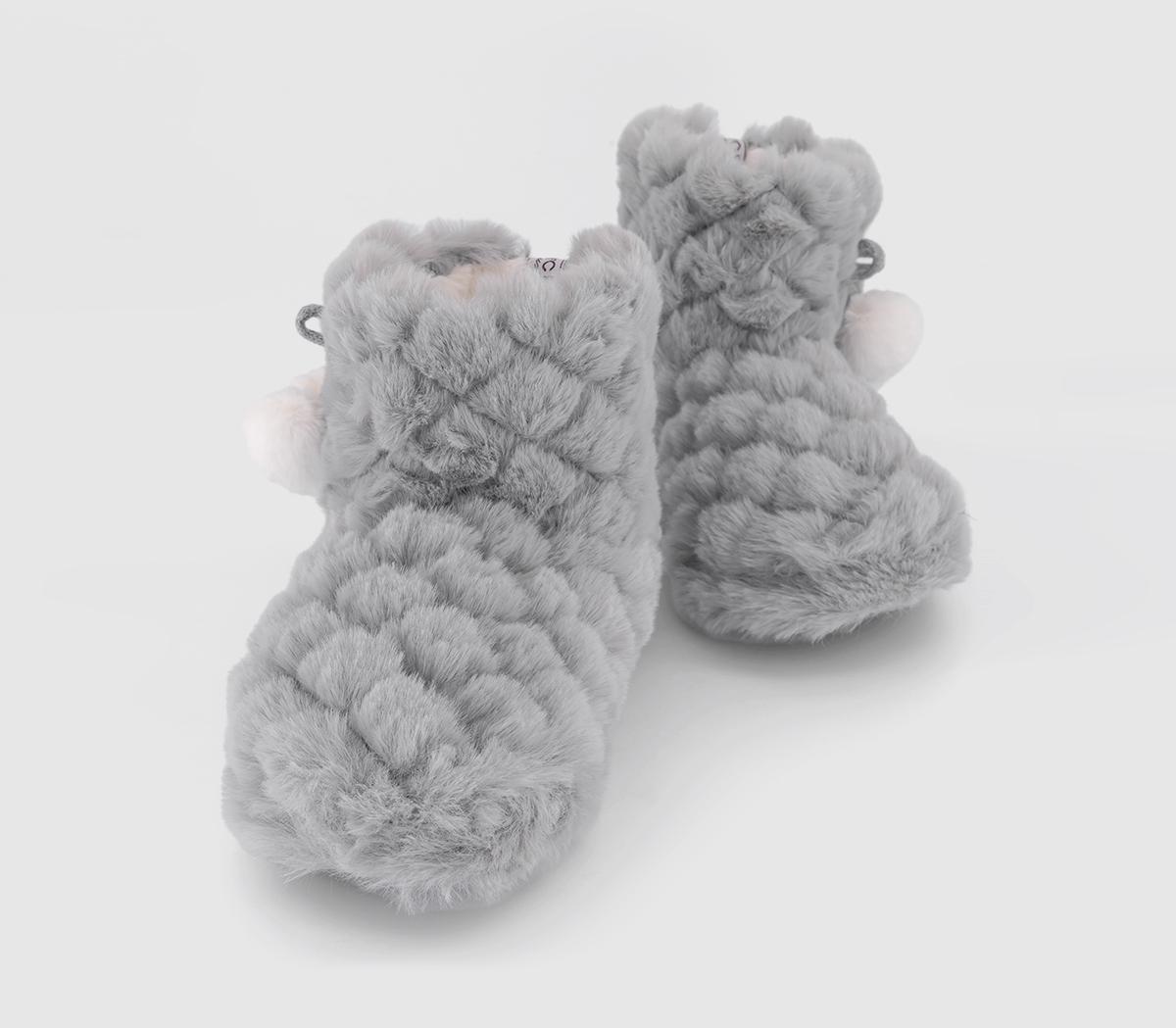 OFFICE LoungeRiley Pom Pom Slipper BootsGrey