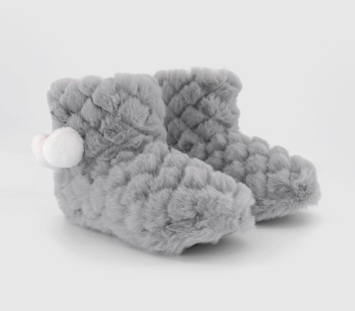 OFFICE LoungeRiley Pom Pom Slipper BootsGrey