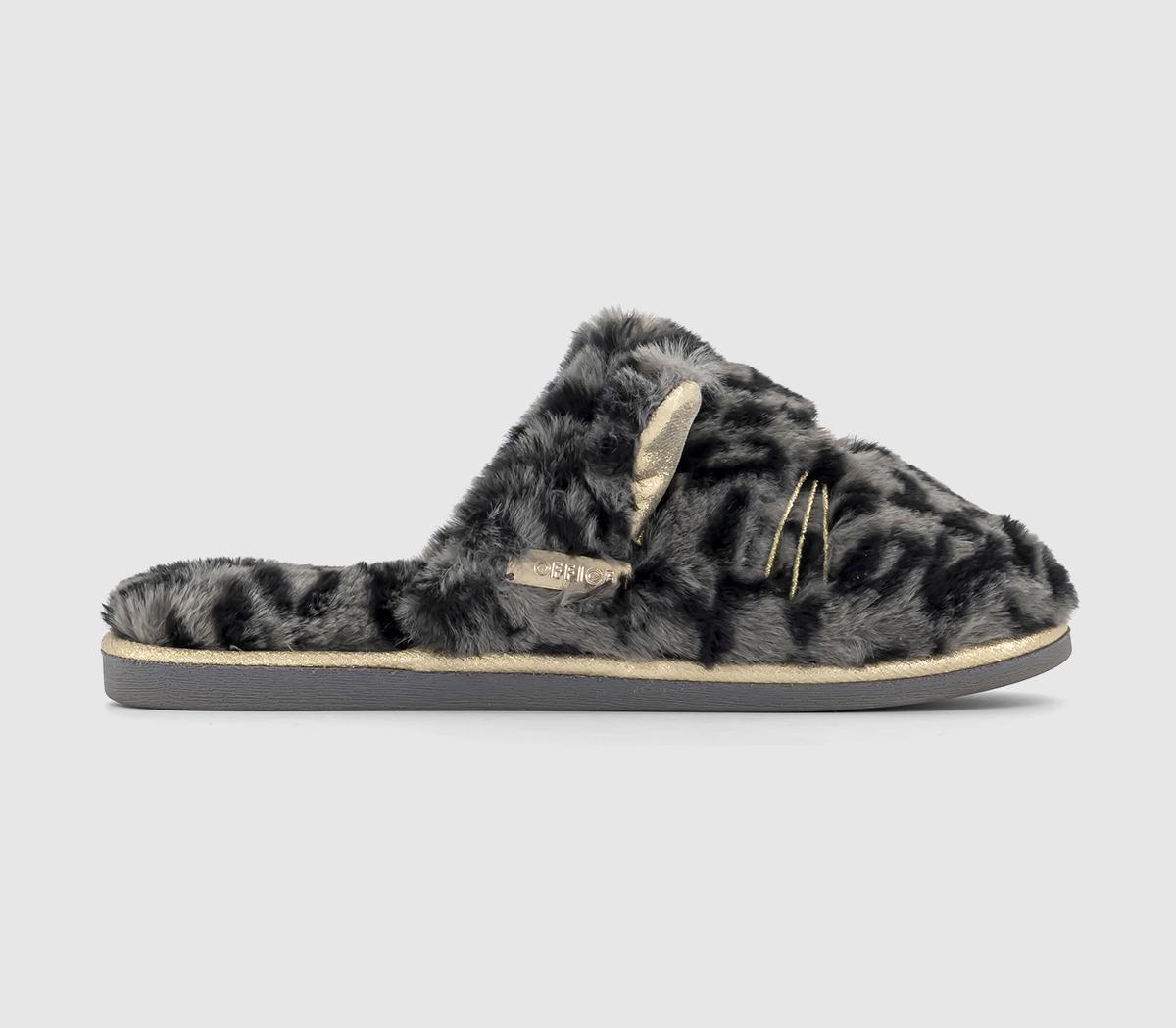 River island best sale leopard print slippers